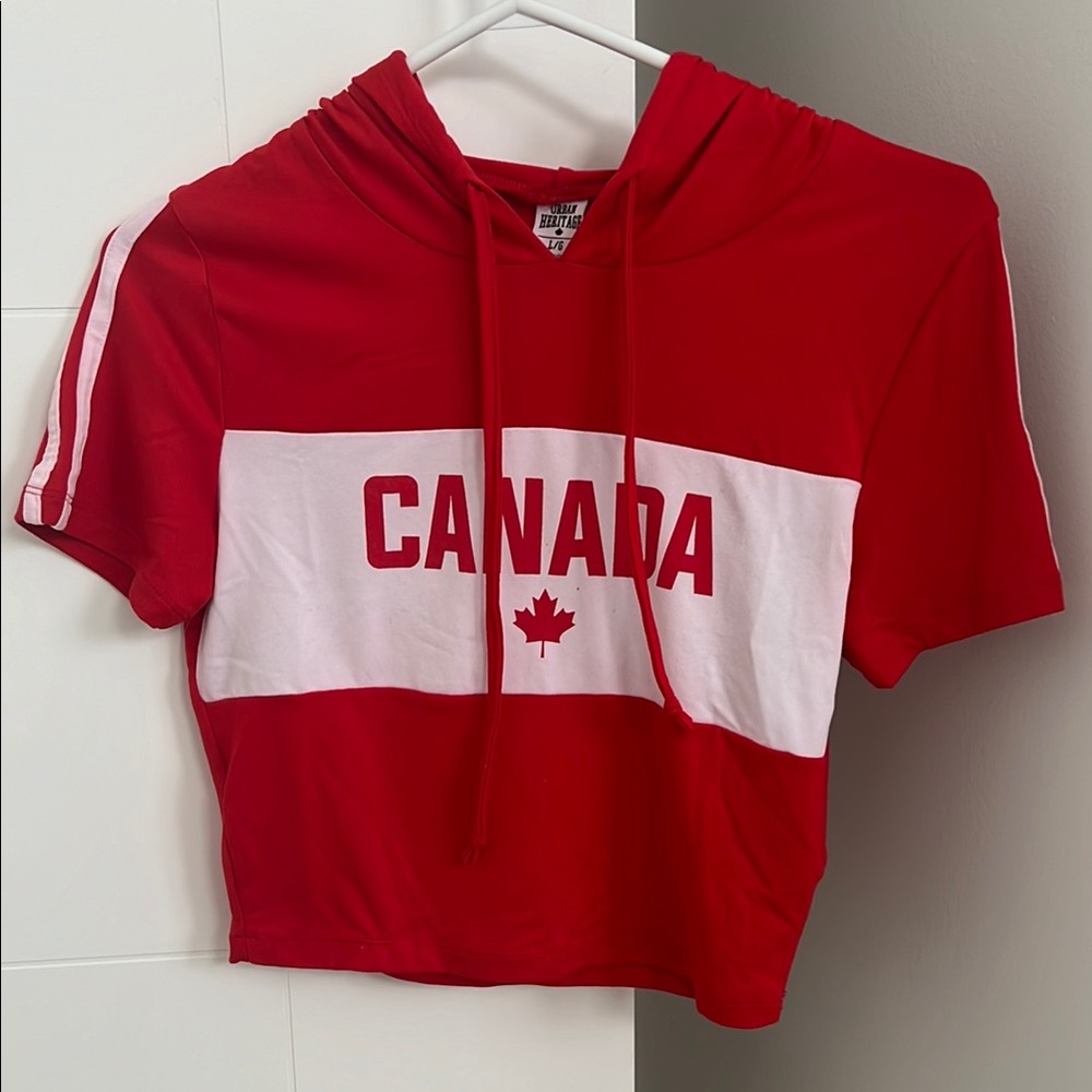 Urban Heritage Red and White Kids Hoodie